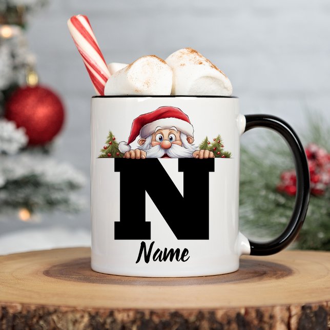 Monogrammed Family Christmas Personalised Santa Coffee Mug (Creator Uploaded)