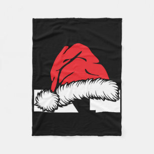 Monogrammed Family Christmas With Name  Fleece Blanket