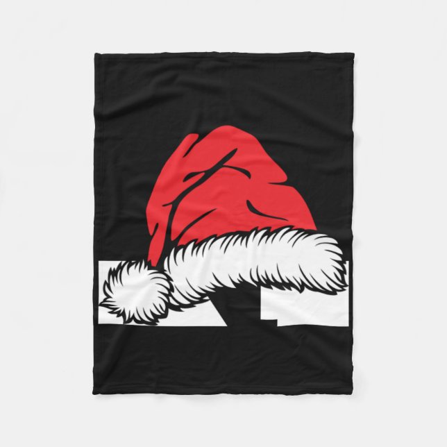 Monogrammed Family Christmas With Name  Fleece Blanket (Front)