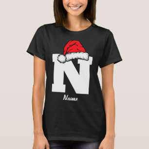 Monogrammed Family Christmas With Name T-Shirt