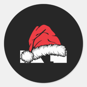 Monogrammed Family Christmas With Name T Shirt  Classic Round Sticker