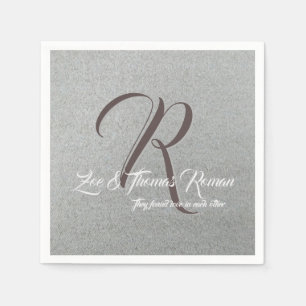 Monogrammed family custom napkin