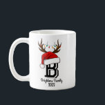 Monogrammed Family Name Santa Claus Christmas Coffee Mug<br><div class="desc">Monogrammed Family Name Santa Claus Christmas</div>