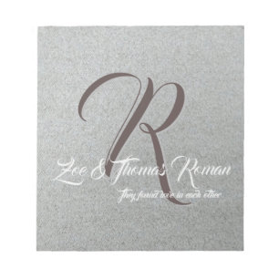 Monogrammed family notepad