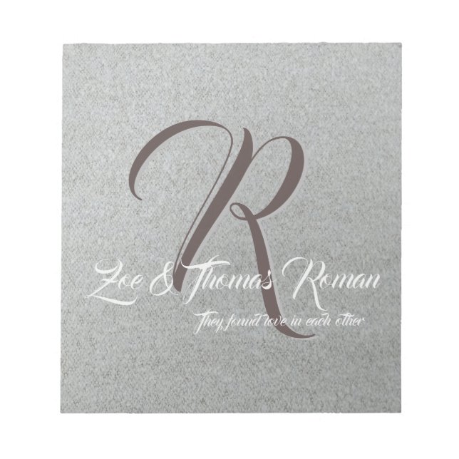 Monogrammed family notepad (Front)