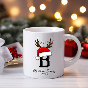 Monogrammed Family Santa Claus Christmas Coffee Mug