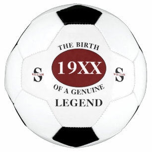 Monogrammed Father Birthday Legend Add Year Name Football