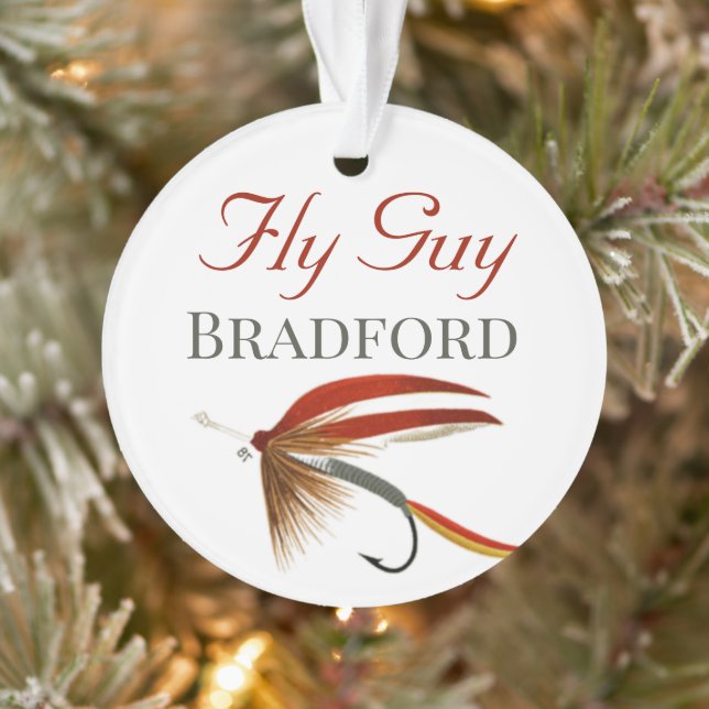 Monogrammed Fishermen  Fly Fishing lure  Ornament (Tree)