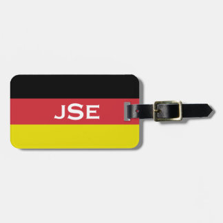 Monogrammed ~ Flag of Germany Luggage Tag