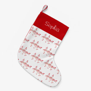 Monogrammed Flamingos Christmas Stocking