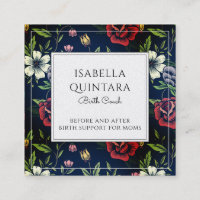 Monogrammed Floral Birth Coach Doula