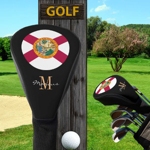 Monogrammed & Florida Flag Golf Clubs Cover