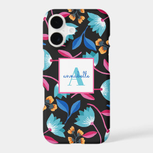 Monogrammed Folk Art Floral Pattern
