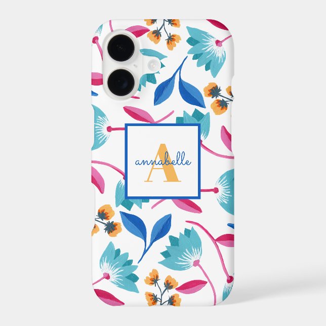 Monogrammed Folk Art Floral Pattern (Back)