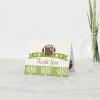 MONOGRAMMED FOOTBALL WEDDING THANK YOU