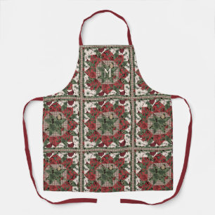 Monogrammed Forest Animals Patchwork Quilt Apron