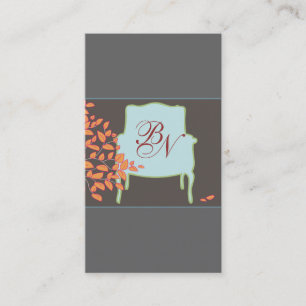 Monogrammed French Chair Business Card