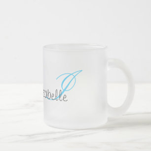 Monogrammed Frosted Glass Coffee Mug