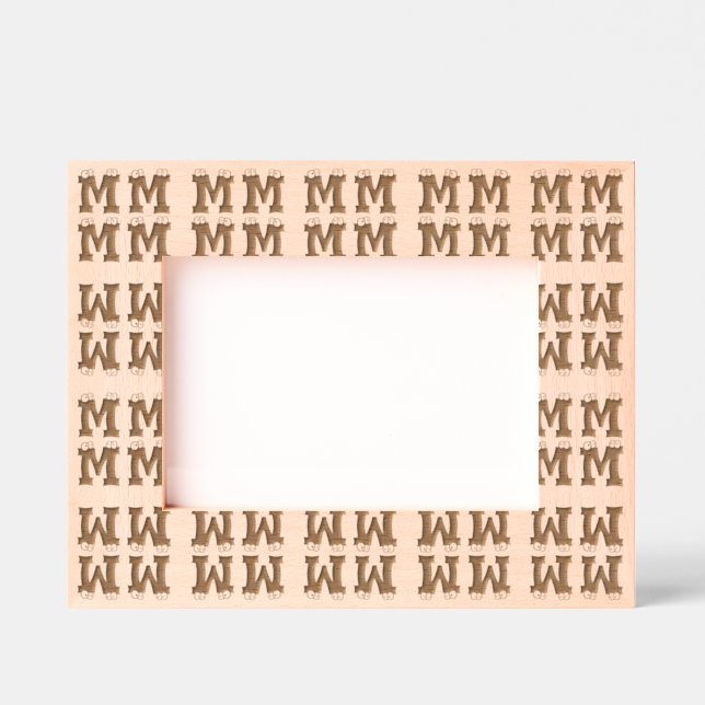 Monogrammed Fun Eyeball Lettering for Kids  Etched Frames (Front)