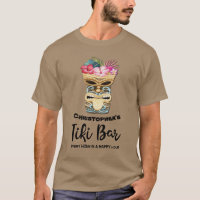 Monogrammed Funny Island Beach Tiki Bar
