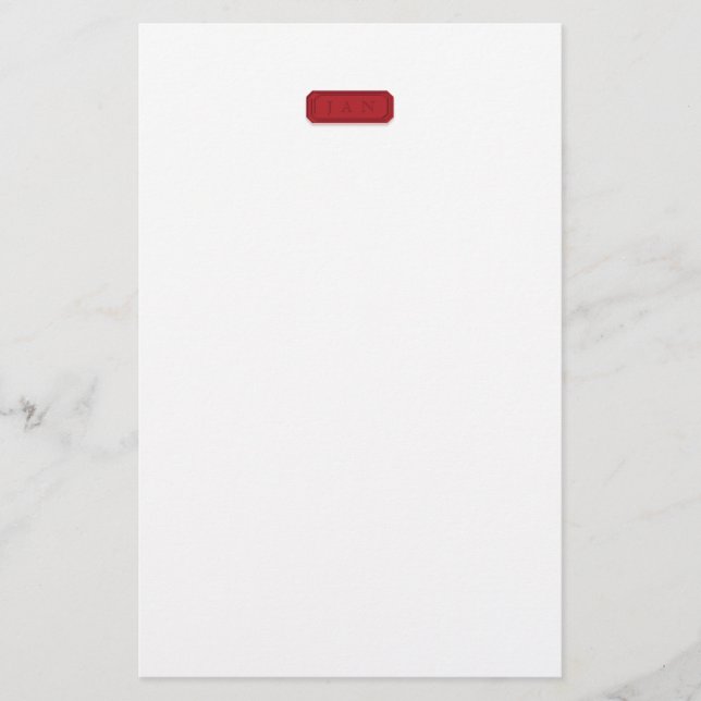 Monogrammed Gemstone Stationery (Front)