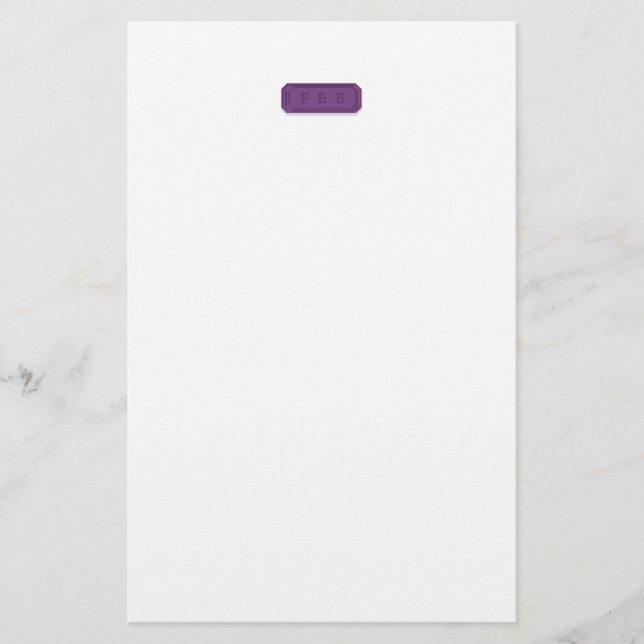 Monogrammed Gemstone Stationery (Front)