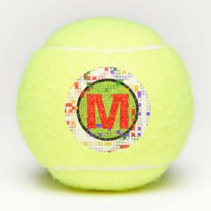 Monogrammed Geometric Blocks Penn Tennis Balls