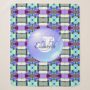 Monogrammed Geometric Chic Artistic Vivid Pattern Sherpa Blanket