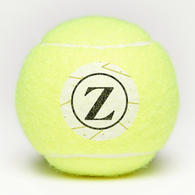 Monogrammed Geometric Penn Tennis Balls (Front)