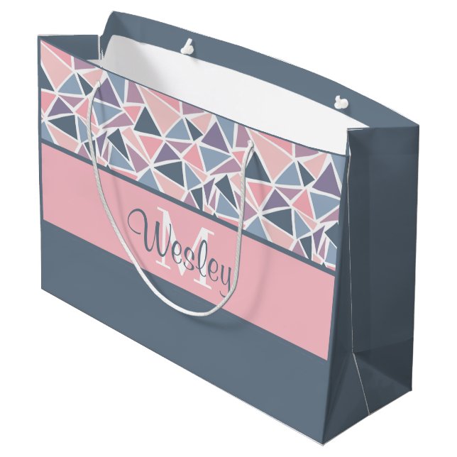 Monogrammed Gift Bag (Back Angled)