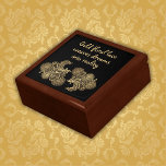 Monogrammed Gold Floral Lace | Gift Box<br><div class="desc">Store your precious jewellery in style with our Monogrammed Gold Floral Lace large golden oak wooden jewellery keepsake box. Crafted with exquisite detail,  this elegant box combines personalised charm with ample storage space,  making it the perfect accessory for safeguarding your treasures in timeless sophistication.</div>