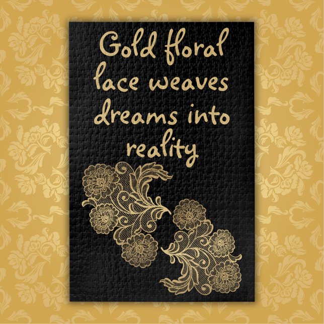 Monogrammed Gold Floral Lace | Jigsaw Puzzle (Creator Uploaded)