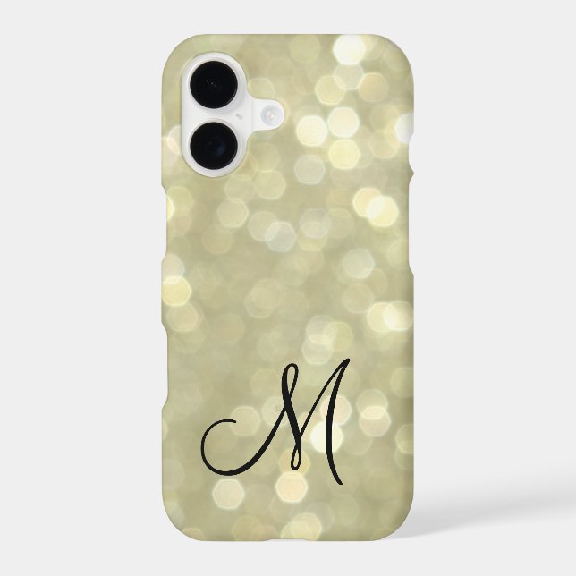 Monogrammed Gold iPhone 7 Case (Back)