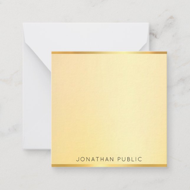 Monogrammed Gold Look Template Modern Elegant (Front)