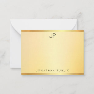 Monogrammed Gold Look Template Modern Minimalist