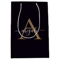 Monogrammed Gold Pitch Black | Minimal Elegant