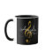 Monogrammed Golden Treble Clef, Music Black