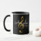 Monogrammed Golden Treble Clef, Music Black