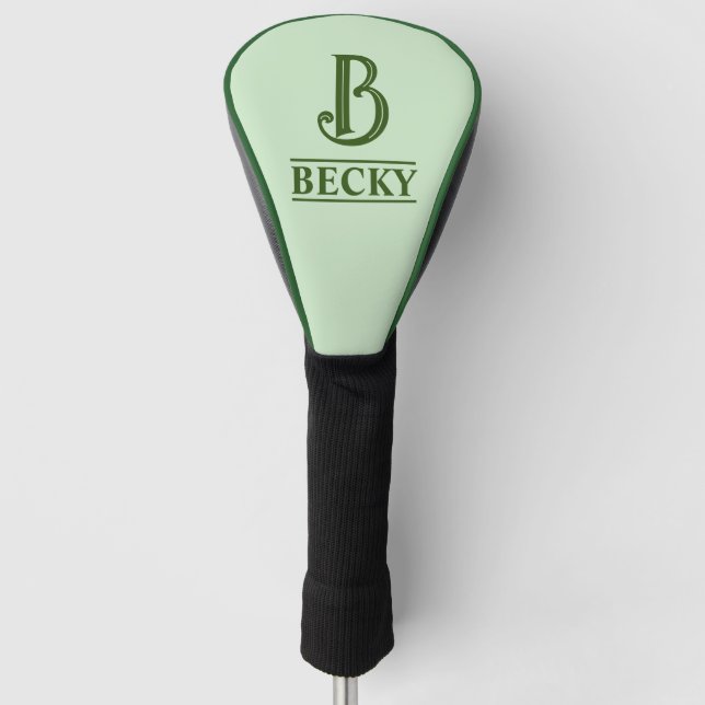 Monogrammed Golf Head Cover (Front)