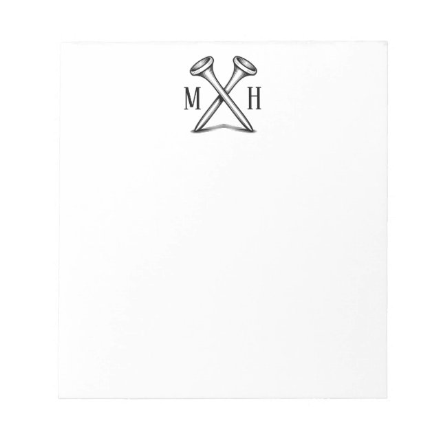 Monogrammed Golf Notepad (Front)