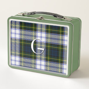 Monogrammed Gordon Dress Plaid Metal Lunch Box