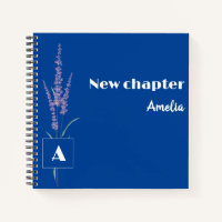 Monogrammed Graceful Retirement name blue
