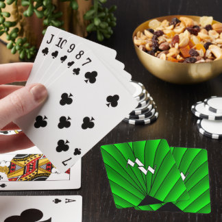 Monogrammed Green Art Deco Playing Cards