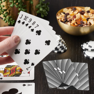 Monogrammed Grey Art Deco Playing Cards