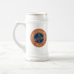 Monogrammed Groomsmen Beer Stein<br><div class="desc">Simple,  modern,  elegant,  terracotta and navy blue personalised wedding gift beer stein for Groomsman with monogram - initials,  name and trendy handwritten calligraphy script.</div>