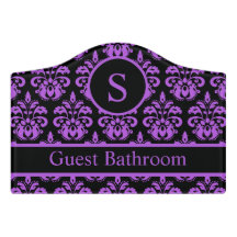Monogrammed guest bathroom