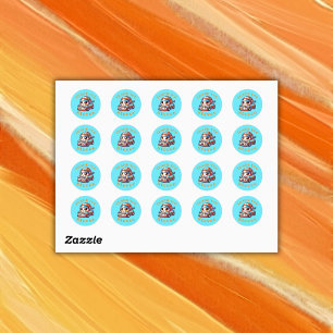 Monogrammed Happy Birthday - Racing Car   Classic Round Sticker