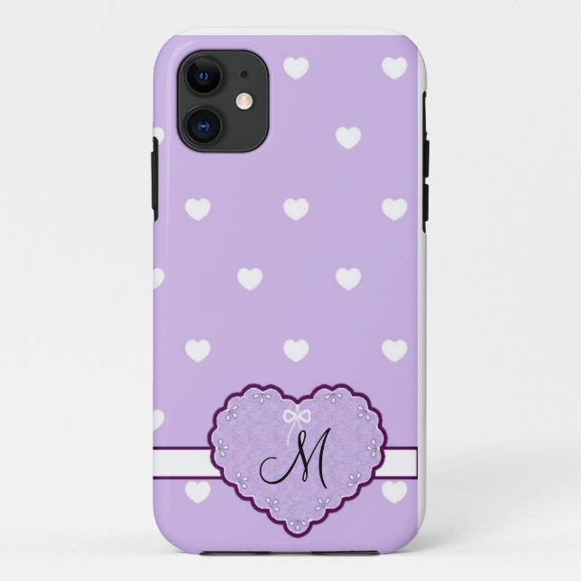 Monogrammed Heart iPhone 5 Case (Back)