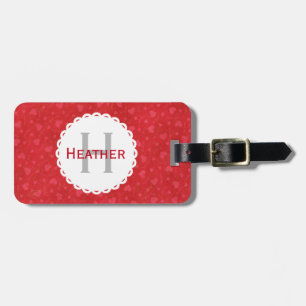 Monogrammed Heart Luggage Bag Tag Templates