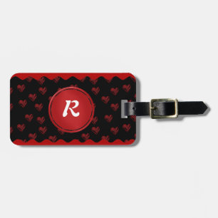 Monogrammed Heart Luggage Tag